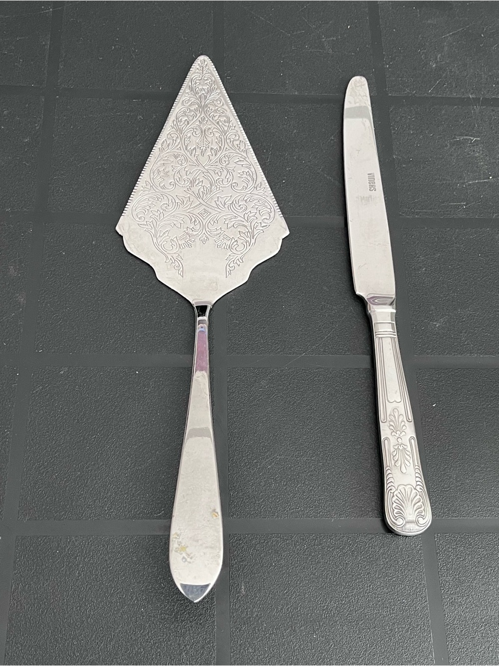 Stainless Steel Korea Serrated Cake Server and Knife Set